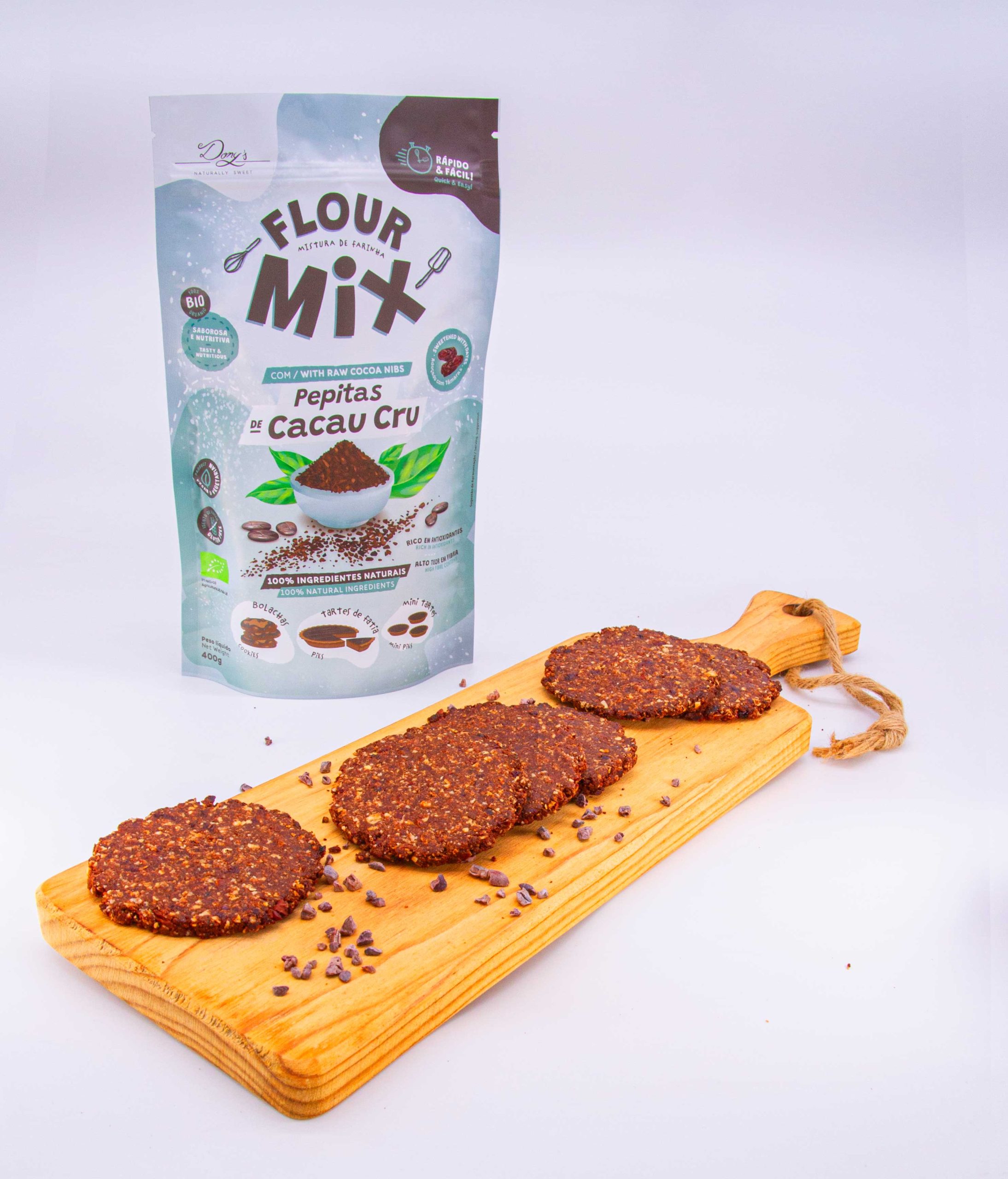 Bolachas pepitas cacau