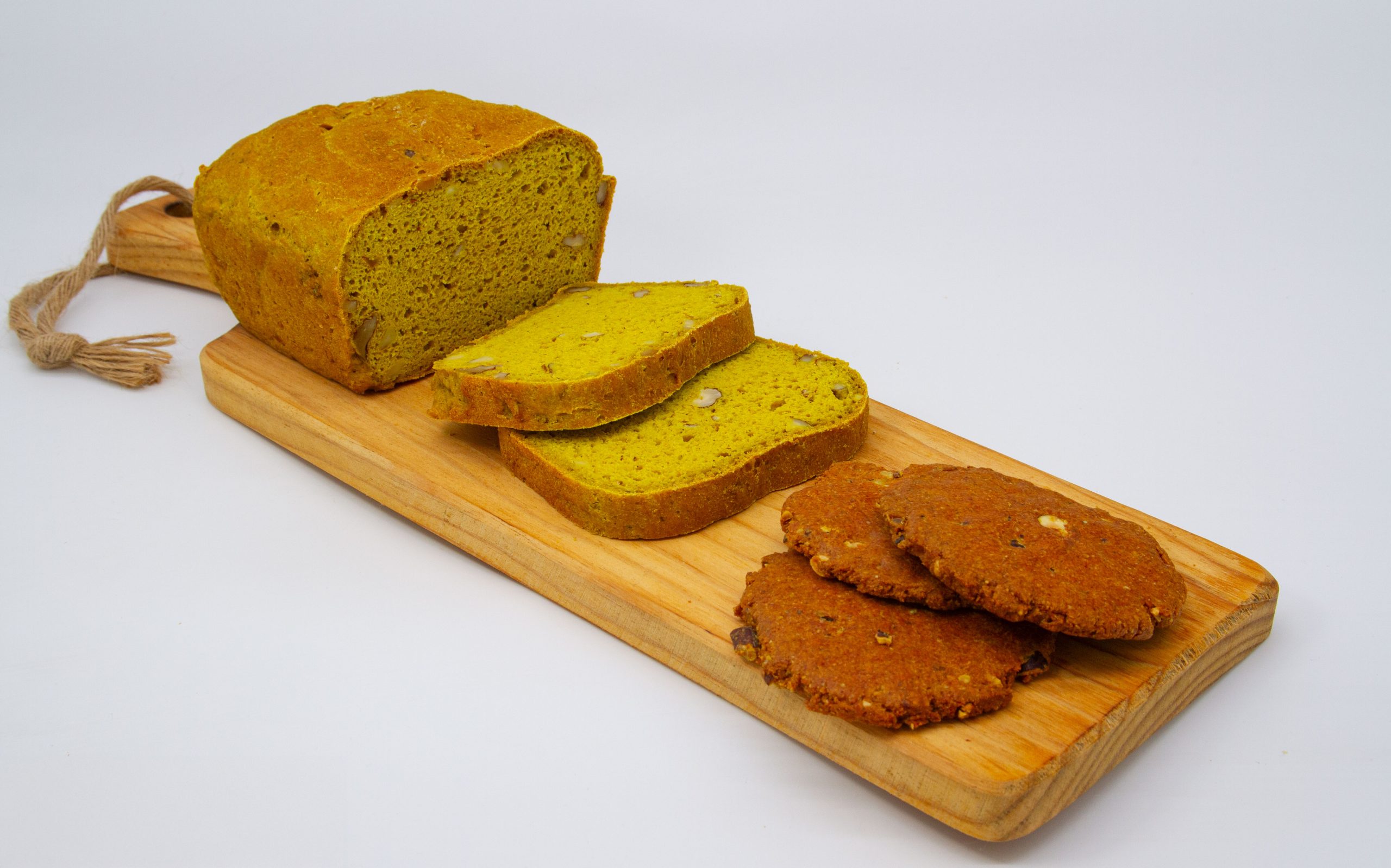 Mistura corcuma e frutos secos